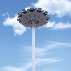 Factory Direct Adjustable High Mast Steel Light Pole 15m 45m for Stadium or Road LED Lamp with IP65 Rating