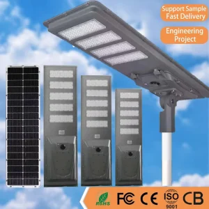 Factory Direct High Lumen IP67 Solar Street Light Die-Cast Aluminum LED Lamp App/Remote Control 3-Year Warranty for Outdoor Road