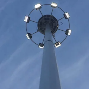 Factory Direct Sale High Mast Tapered Stainless Steel LED Street Lighting Pole Hot Dip Galvanized AC Powered IP68 Rated