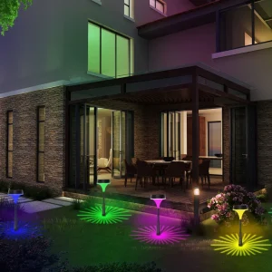 Factory Direct Waterproof RGB Decorative Outdoor Solar LED Path Lamps for Yards