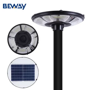 Factory Direct-sale Stable Lighting LED Column Lamp Wide Luminous Angle 100 200 Watt ABS Black Solar Garden Light