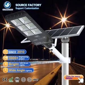 Factory Export Outdoor Road Lamp IP67 Waterproof Die Casting Aluminum 80w 100w 200w 300w 500w 600w Led Solar Street Light