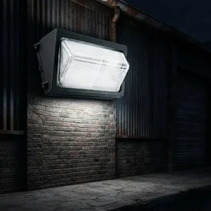 Factory LED Wall Pack Light ETL DLC 60W Photocell IP65 100 277V 5000K Outdoor Wall Light for Garage Porch Warehouse
