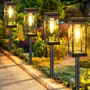Factory New Outdoor Waterproof LED Solar Garden Lamp IP65 Rating Pathway Landscape Lighting for Lawn Walkway Decor