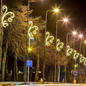 Factory Outdoor Waterproof Christmas Landscape Decorative Lights with LED Cross Street Patterns
