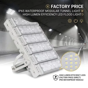 Factory Price IP65 Waterproof Modular Tunnel Light High Lumen Efficiency LED Flood Light 200W