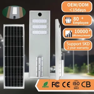Factory Quality Outdoor All One Solar Street Light Top Post High Powered 12v Lifepo4 Battery IP65 LED Street Lamp Aluminum Alloy