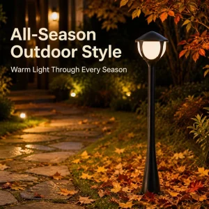Factory Supply Vintage 12W LED Lantern Column Lamp, Outdoor Post-Top Pillar Light for Garden Villa Gate Fence