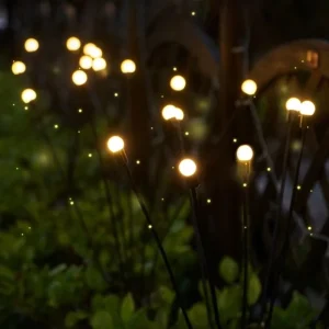 Firefly Shaped Solar Outdoor Garden Light LED Waterproof Pathway Plug-In Lawn Landscape Hotel Party Decoration