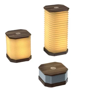 Flexible Outdoor Camping Lamp Rechargeable Battery LED Touch Control Handheld Folding Paper Design