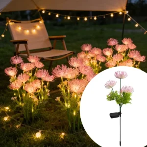Floral Solar Stake Lamp Outdoor Waterproof for Garden Path Walkway Driveway Christmas Decoration