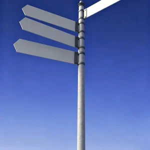 Galvanized High Mast Traffic Sign Pole LED Street Light Pole Monitoring Pole Traffic Signal Light Iron Hot Dip Galvanized Road