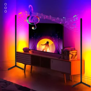 Gaming Lights Living Room Ambient Mood Light RGB Decor Night Lights Standing LED Corner Floor Lamp Illuminated Lamp Gaming