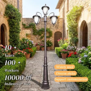Garden Courtyard and Park Area Outdoor Style Antique Brass Color Design