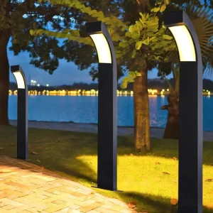 Garden Lamp Waterproof Modern LED Lawn Light Outdoor Yard Garden Bollard