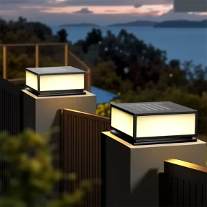 Gate Light Pillar Lights Outdoor Waterproof Garden Fence Gate Landscape Villa Column Lamp LED Solar Post Pillar Light