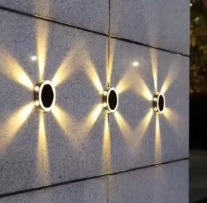 Hagood Solar Wall Lamp Led Lamp Waterproof Outdoor Garden Landscaping Decoration Garden Small Yard Decorative Lighting