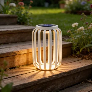 Handmade Iron Solar powered Wind Lamp Line style Garden Lantern Waterproof Home Decoration