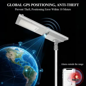Heavy Duty Commercial Grade Aluminum Alloy Housing Solar Street Light 300W Outdoor with Pole for Security Zones