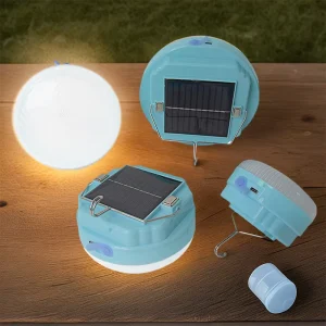Heavy Duty Solar Rechargeable Camping Lamp Waterproof LED Hanging Tent Light for Outdoor Adventures and Home Emergencies