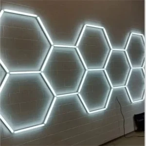Hexagon LED Garage Lights Ceiling Wall Workshop Honeycomb Lamps