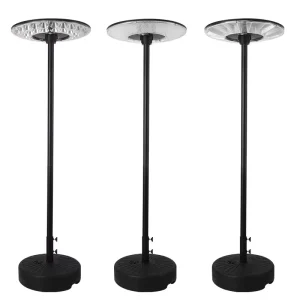 High Brightness IP65 Rated Round LED Solar Garden Lights 360 Beam Angle PC+Tempered Glass Dusk Dawn Outdoor Street Lighting