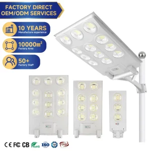 High Brightness LED Solar Street Light with PC Lens & Motion Sensor for Outdoor Garden