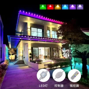 High Brightness Smart RGBIC LED Point Lights IP68 Waterproof for Outdoor Dot Matrix Screen Eave Trim Decoration