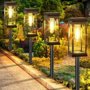 High Brightness Solar Pathway Lights, 14500Battery, Last 6-10 Hours, IP65 ABS Garden Lawn Lamp
