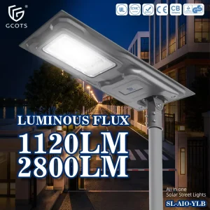 High Brightness Solar Street Lights Outdoor 150lm/w Ultra Thin IP65 Waterproof All-in-One Lamp for Garden Courtyard Highway Road