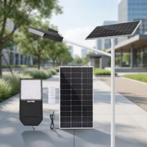 High Lumen All in Two Solar Street Light 150W 200W Radar Sensor Dusk to Dawn Aluminum Alloy Solar Road Light