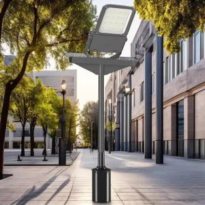 High Lumen Sensing Aluminum Alloy 100W-400W AC IP65 Highway Road Outdoor Led Solar Street Light 70-140 Beam Angle 5-Year 150lm/W