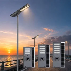 High Lumens All in One Integrated Solar Street Light With IP65 Waterproof 3-Year Warranty Aluminum Outdoor Road Lighting