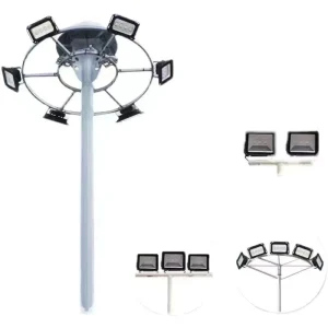 High Mast LED Light for Seaport Stadium Outdoor & Road Anti corrosive With Raising & Lowering Device IP65 Steel Lamp Body