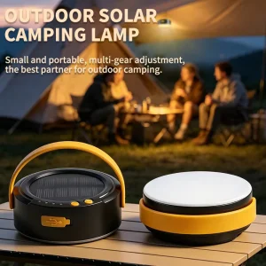 High Power Solar Camping Lantern Tents Lamp 1500mah USB Rechargeable Portable Camping Lights Outdoor Hiking Night Hanging Lamp