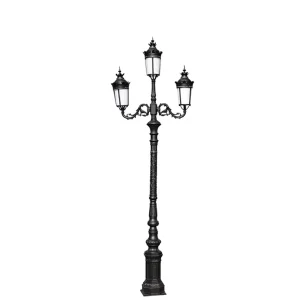 High Quality 2.46m Waterproof Outdoor European Style LED Garden Lamp Black Bronze Landscape IP65 AC 85 265V