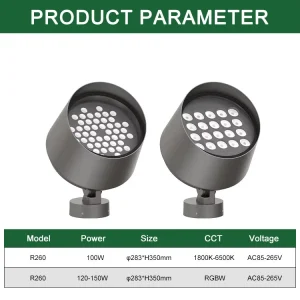High Quality IP67 Aluminum Body LED Flood Lights COB Chip Waterproof Outdoor Spotlight for Garden Road Wall Park Factory Direct