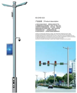 High Quality Intelligent Stainless Steel Polygonal Street Lamps Smart Eco Friendly Waterproof Road Lighting System