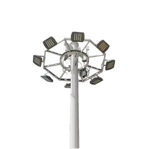 High Quality Outdoor LED IP65 Aluminum High Mast Lighting Pole Hot Dip Galvanized 18m Lamp Pole