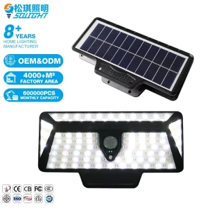 High Quality Outdoor Solar Powered Clip Wall Lamp Ip65 Waterproof Motion Sensor Led Solar Garden Lights