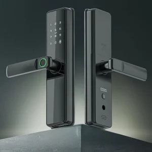 High Security Interior Smart Fingerprint Lock WiFi Tuya Touch Code Electronic Lock for Household Bedroom Office Wooden Door