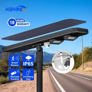 Hishine OEM ODM 100W Solar Street Light IP65 Waterproof New Design Smart Sensor Outdoor Solar Lighting Solution