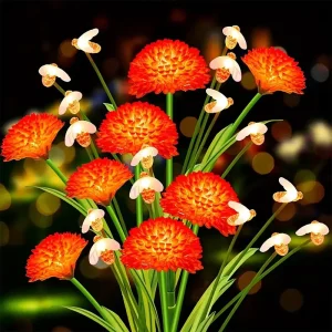 Honeycomb Flower Solar LED Lawn Lamp IP65 Outdoor Swinging Bee Light