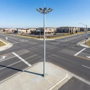 Hot Dip Galvanized Polygonal High Mast Steel Light Lamp Pole 18 50M with Easy Installation for Stadium Lighting