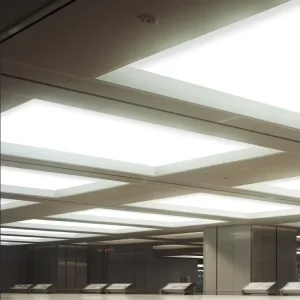 Hotel Lobby Aluminum Frame LED Light Box Stretch Ceiling Panels with PVC Fabric Soft Membrane