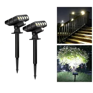 Howlighting Solar Spot Lights Outdoor Garden Lawn Induction Lights Courtyard Landscape LED Tree Lights Solar Wall Lamp
