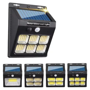 IP65 ABS Modern LED Solar Wall Lamp 800mA 1200mA Motion Sensor 3 Modes Security Light Waterproof for Outdoor Garden Warehouse