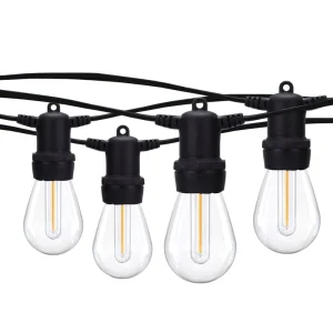 IP65 E26 E27 Outdoor Weatherproof 10M 14.4M 20M Commercial Grade Lights with Hanging Sockets String Light Warm White LED Bulbs