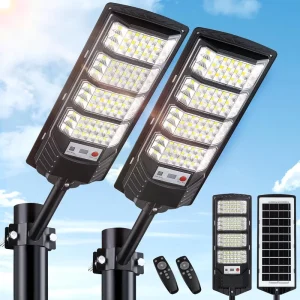 IP65 LED Integrated Solar Street Light with Remote Control Portable 2000 Lumens