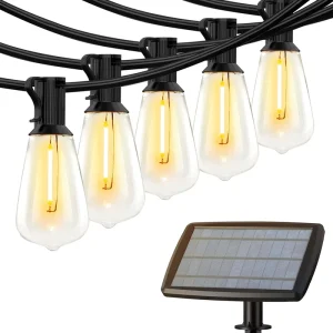 IP65 Rated Waterproof Outdoor Solar Fairy Lights Small Sizes LED String Lighting for Patio Garden
